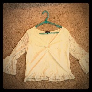 Almost famous ivory lace top